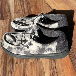 Hey Dude Wally Youth Thunderstruck Tie-Dye Slip-On Shoes